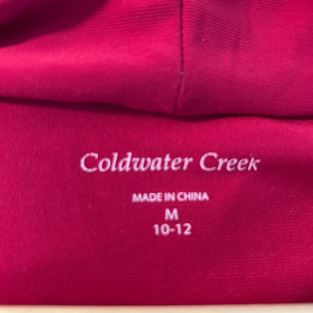 Coldwater Creek Deep Red Cowl Neck Blouse - Picture 2 of 5